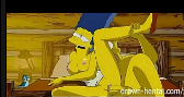 Marge hentai trepando na cabana com o esposo roludo